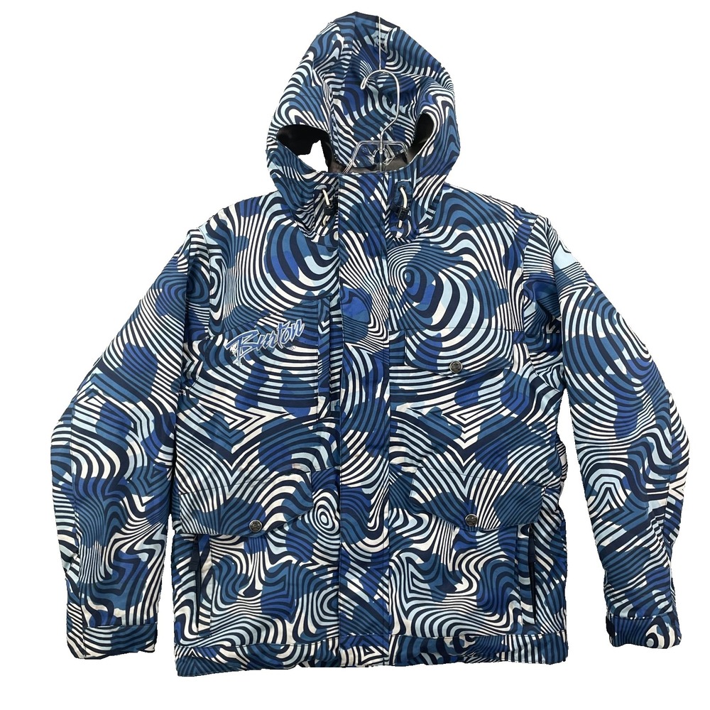 Burton Ski Snow Team Jacket Youth Medium 10-12 Funky Performance Sport Snowboard